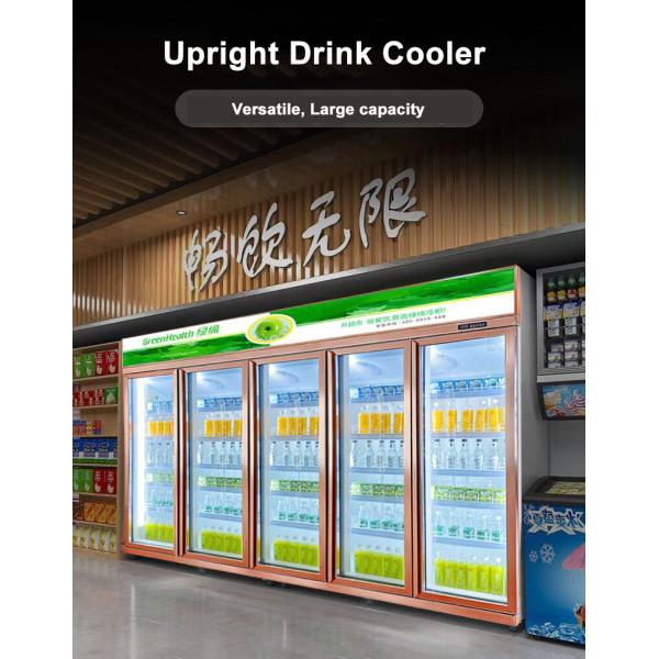 Supermarket Commercial Beverage Display Case Coca Cola Fridge Chiller Glass Door R290