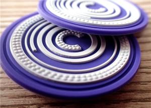 Buy cheap Double Color Circular Silicone Patches With 3D Embossed Brand Name Logo product