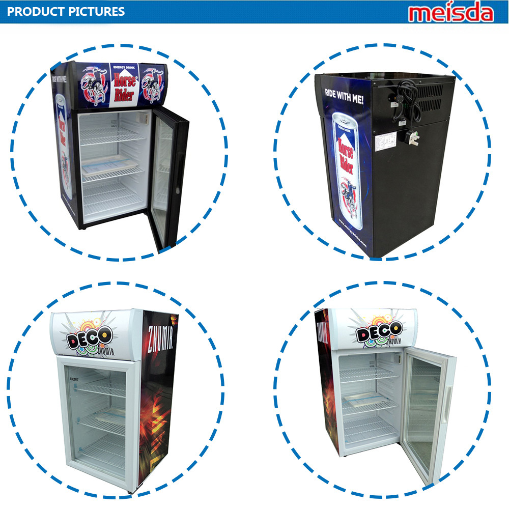 52L R600a Frost Free Portable Beverage Countertop Mini Display Fridge Cooler with Logo SC52B