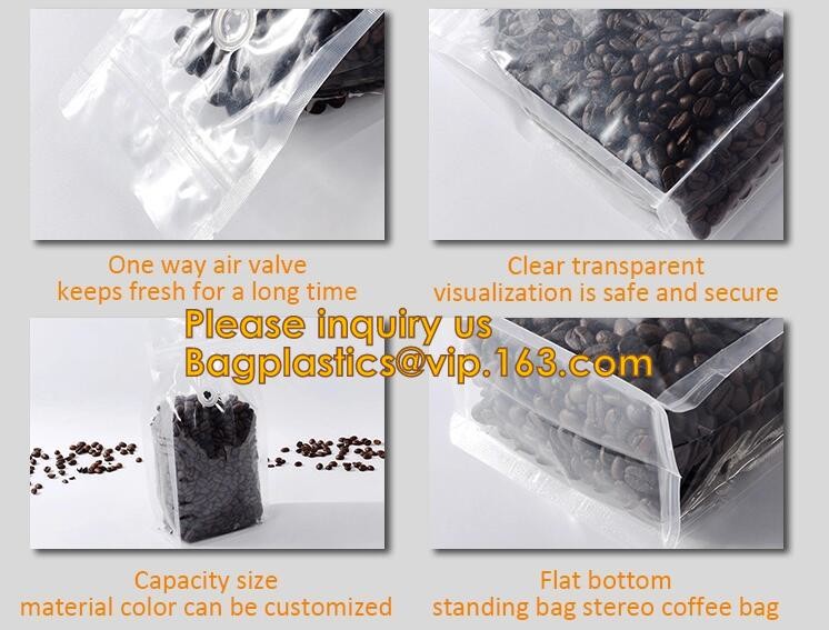 Transparent bopp/opp square block bottom bags with side gusset,Bopp Block Square Bottom Bag,Clear Square Bottom Bags,Can