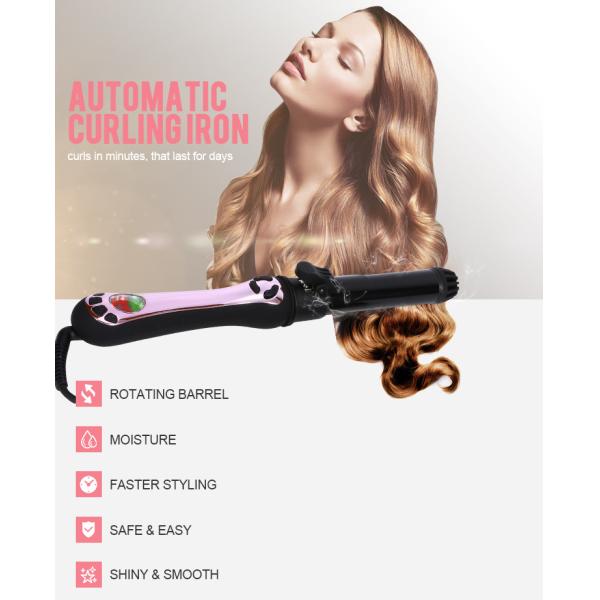 Deep Wave Ceramic Auto Rotating Hair Curler Fast Heating Ptc
