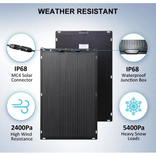 200W High Efficiency Bendable Flexible Solar Panel for Renewable Clean Energy