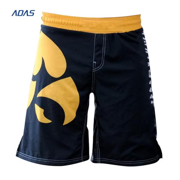 Sublimated MMA Muay Thai Wrestling Mens Polyester Shorts Dyed Sportswear Oem