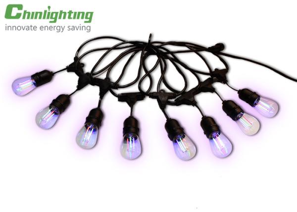 Quality Party 6 Modes RGB Filaments S14 Commercial Grade LED String Lights for sale