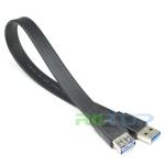 Super Slim Flat Micro USB3.0AM to Micro-B USB3.0 Data Cable Cord 0.3m 1FT Hi