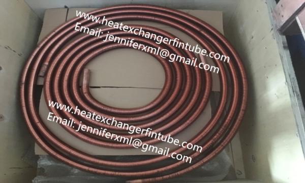Quality 11FPI Extruded Fin Tube Machine , SB111 C12200 Extrusion Copper HIGH Fin Heating Coils for sale