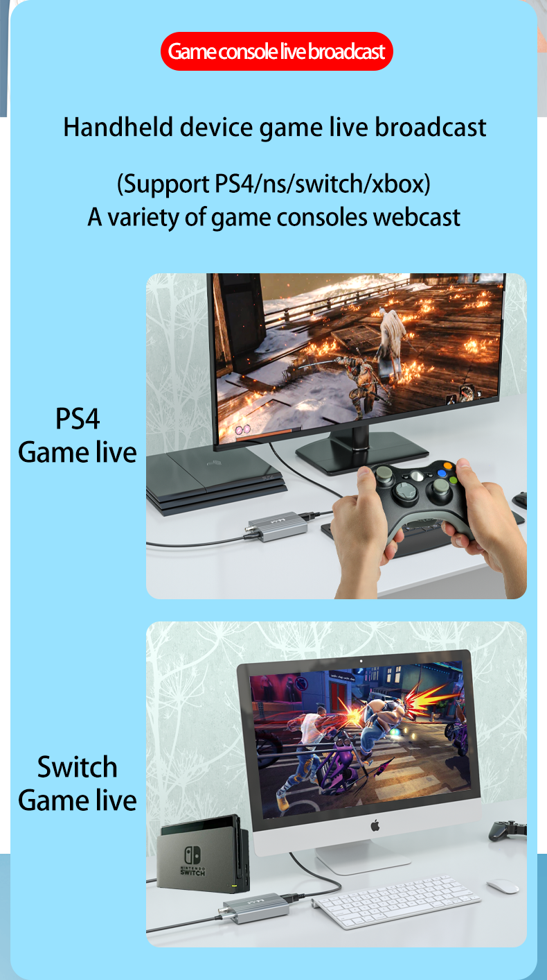 TYSTVideo HDMl SDI to USB Portable Wlndows Hd Video Capture Box Onboard DDR3 1GB DDR3