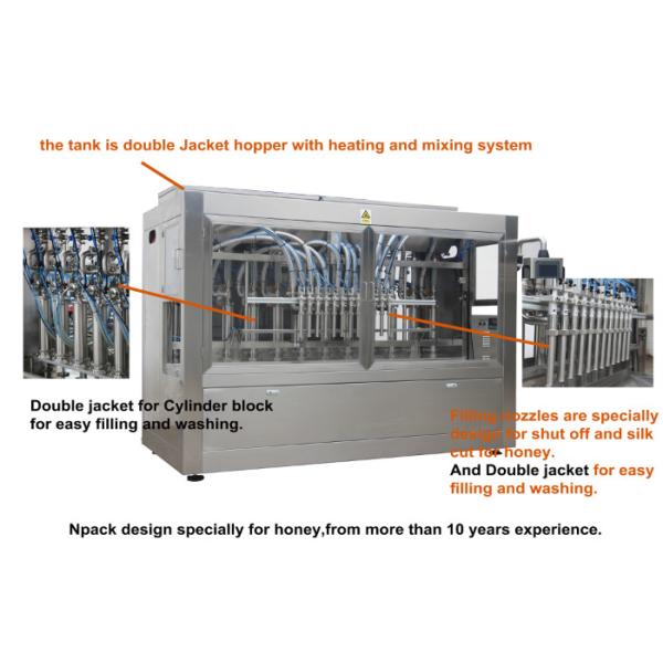 Automatic Honey Jar Filling Machine 100ml To 1000ml Glass Jar PET Bottles Packaging