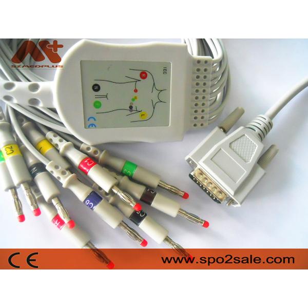 2.2+1.2M 10 Lead EKG Cable For Cardioline ECG 100 Electrocardiograph