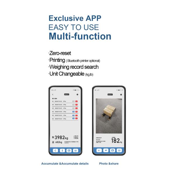 Smart Industrial Strip Scale Weigh Range 1-4500kg bluetooth APP Printing Onsite