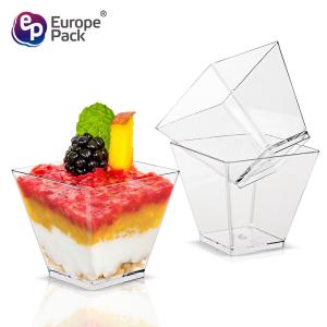 Food grade environmental protection material disposable square 58ml ps cup