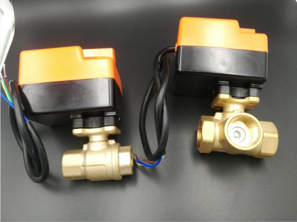 Quality Efficient Brass Material Motorized Ball Valve For Fan Coil Units 2 Pipe System / 4 Pipe System for sale