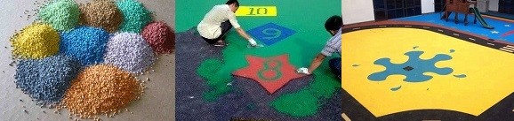 EPDM Recycled Rubber Playground Surface Material Rubber Particles