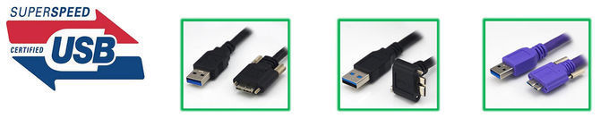 5M High Flexible USB3 A Male to Micro B Male Camera Cable Assemblies with Thumbscrew Locking for Drag Chiam