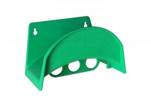 China PP Plastic Wall Mounted Hose Holder Green Color With Hanging Hook Holes on sale