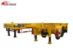 China 30 Feet Gooseneck Skeletal Container Trailer For Heavy Container Delivery on sale