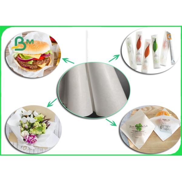 35GSM Butcher Paper Roll , MG Kraft White Paper For Foodstuff Packaging