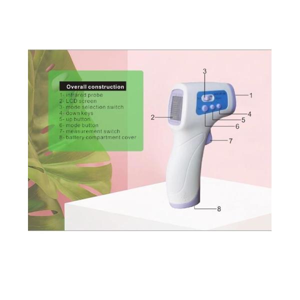 Three Color Battery 0.1℃ 15 Cm Handheld Infrared Thermometer