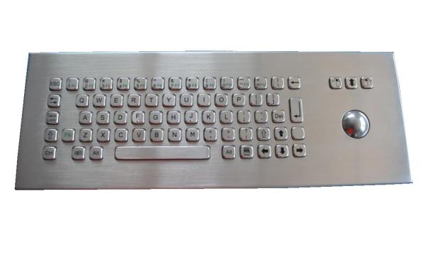 Quality USB PS2 Industrial Keyboard With Trackball Desktop Rugged Keyboard IP65 Stainless Steel for sale