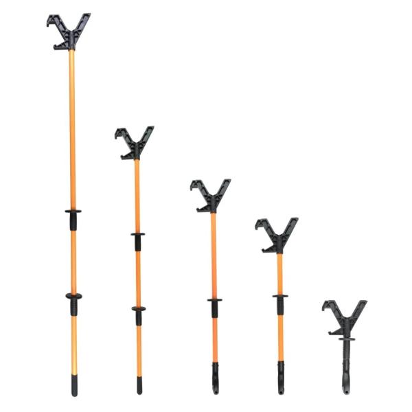 Fiberglass Yellow 42" 50" 72" Custom Made Handle No Touch Pole Handy Push Pull