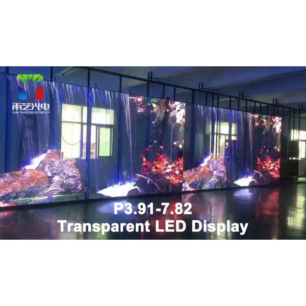 Indoor Advertising Transparent LED Panel Display P3.91-P7.82 Glass Window LED Display