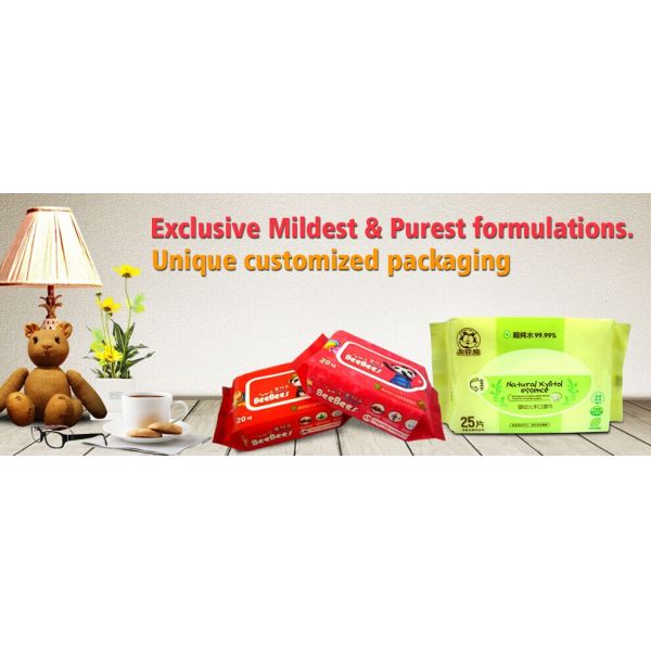 Multi Pack Baby Wet Wipes For Face , Reusable Wet Wipe Tissues