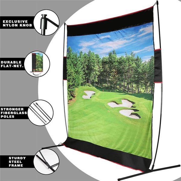 Fiberglass Golf Hitting Net 3.5FT Hitting Practice Net​ Durable Long