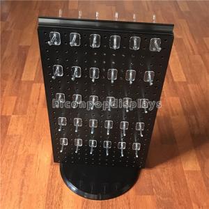 Buy cheap Black Spinner Display Rack 2-Way Pegboard Table Top Display With Detachable Hooks product