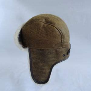 China Wholesale new design sheepskin shearling trapper sheepskin winter hat on sale