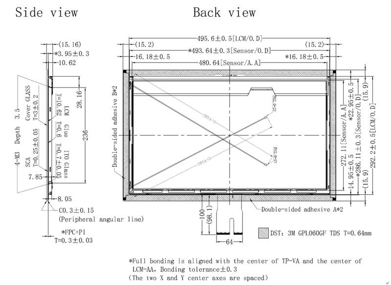 PCAP TFT Display 21.5 Inch FHD 1920*1080 Resolution, LVDS 21.5 Inch TFT LCD Display With Built-In LED Backlight Driver