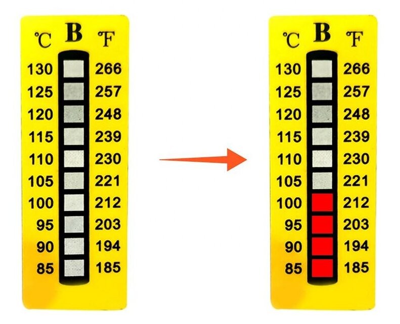 Reversible Temperature Sensitive 25°C/77°F Heat Sensitive Color Changing Sticker