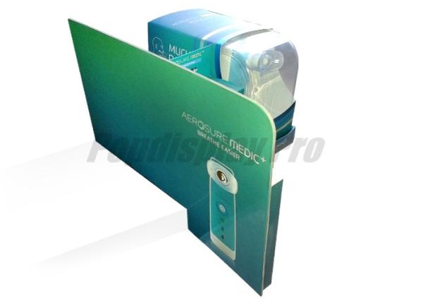 Quality Eco Friendly Cardboard Counter Display Units With A5 Brochure Holder And Ads Board for sale