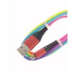 2A Colorful Rainbow Braid USB Data Line USB Charging Cable For Micro Lightning