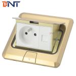 double EU power connector flip up floor socket