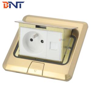 Buy cheap double EU power connector flip up floor socket product