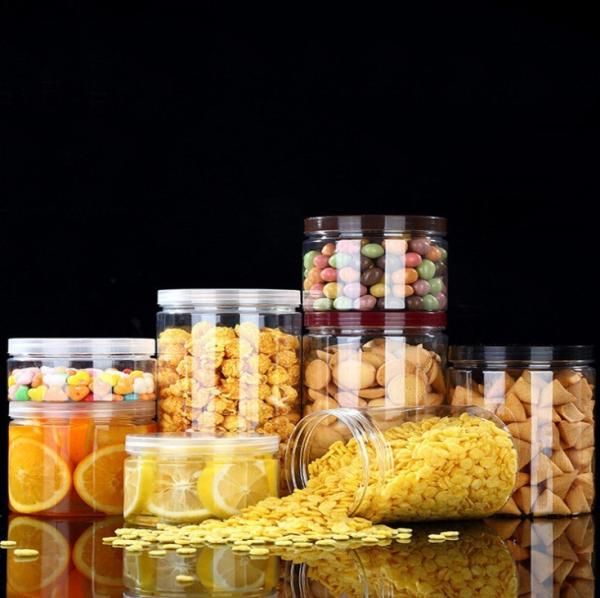Quality 100ml 85mm Dia Clear Plastic Storage Jars Container Food Grade for sale