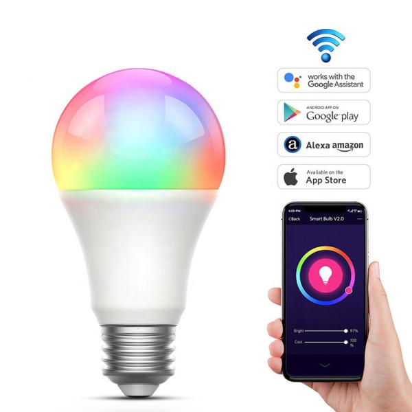 Quality Home Stepless Dimmable Voice Wifi Smart Light Bulb 80ra for sale