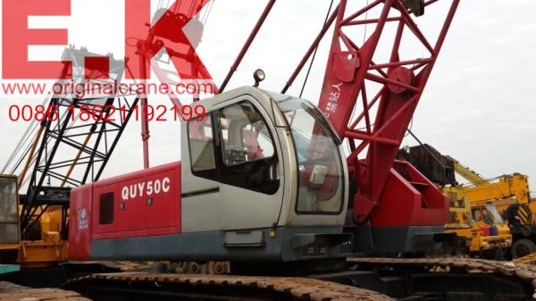 Quality 50ton FUWA Hydraulic track crane lattice boom crawler crane (QUY50C,QY80C) for sale