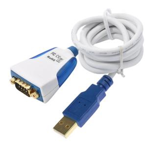 China USB-A to RS232 Serial Cable with Embedded Electronics and Industrial DB9M Connectors on sale