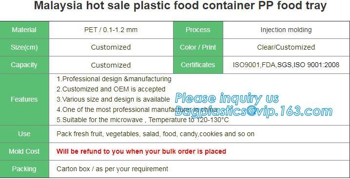 Blister large clear plastic fruit container with lid for fruit packaging,blister fruit box /container/ fruit Tray/ Clear
