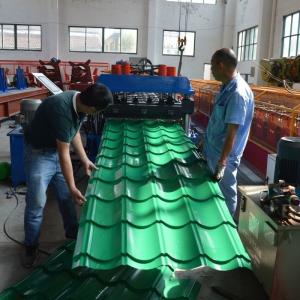 0.4mm Color Sheet Roof Panel Roll Forming Machine 5.5KW Hydraulic Station