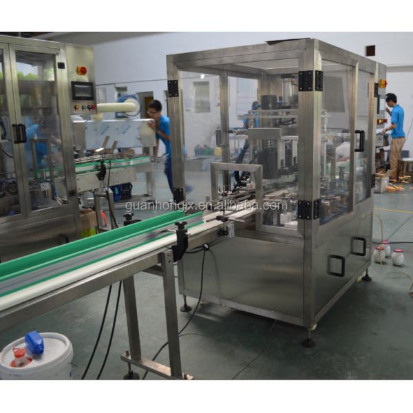 Plastic Packaging High Speed Automatic Vacuum Capping Machine for 6 Heads Glass Jars