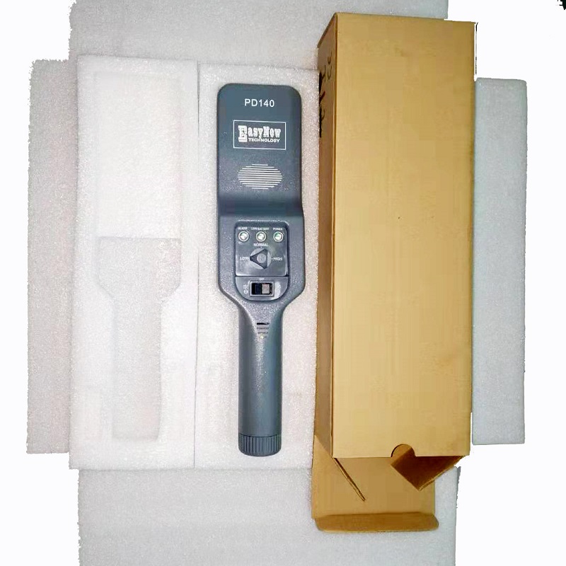 Pd-140 handheld portable metal detector manufacturer uses metal detector with rechargeable battery for security inspecti