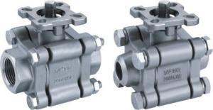 3PC 2000PSI Floating CF8 / CF8M Ball Valve NPT / BSP Thread Ends BSPP PAD ISO5211