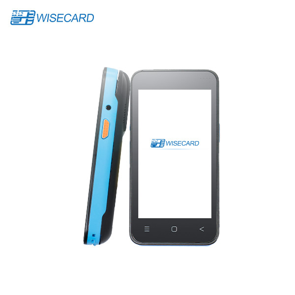 RoHS Blue Android Handheld POS With Inbuilt Printer