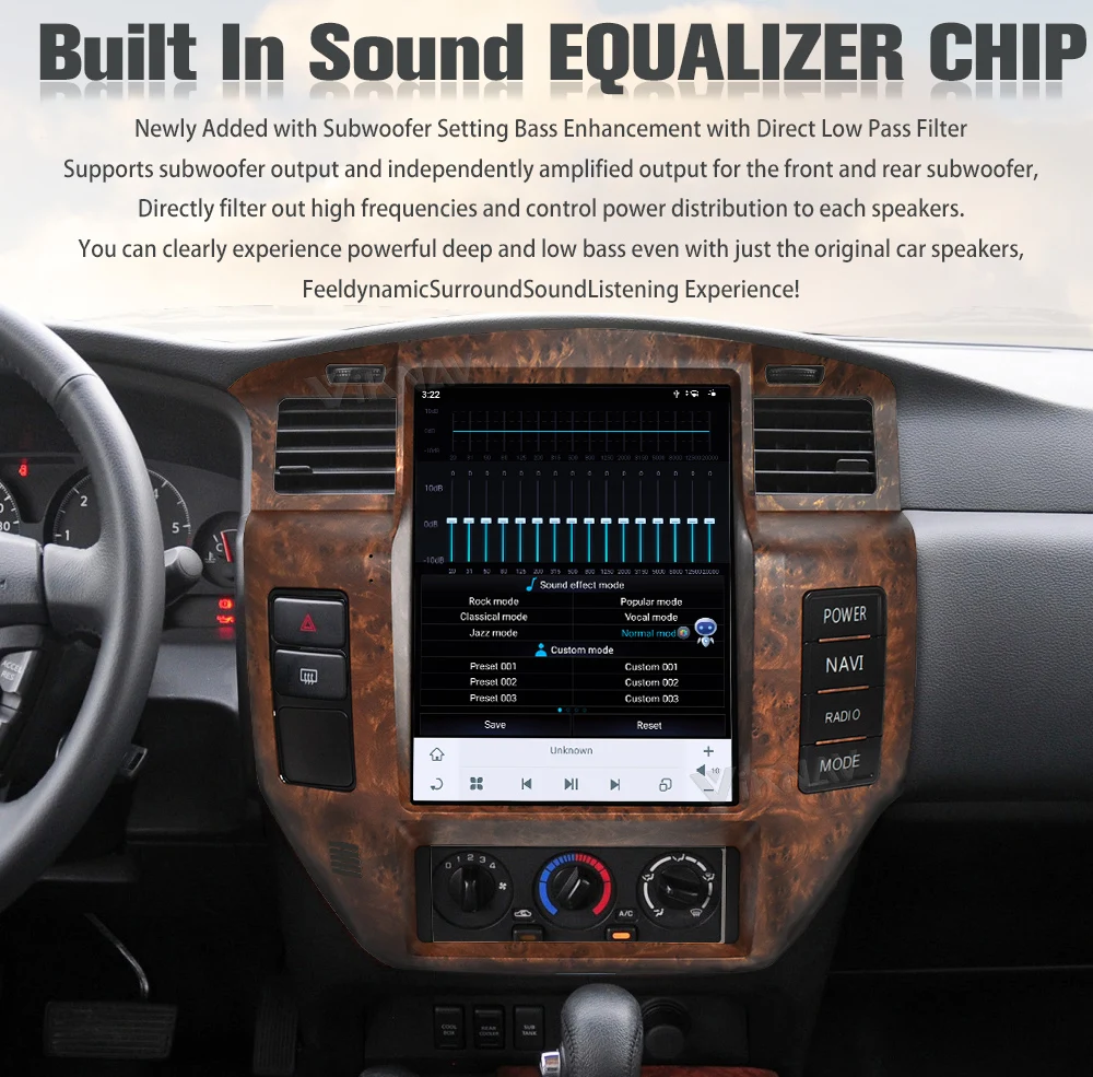 Aftermarket Touchscreen Y61 Nissan Patrol Head Unit 2004-2019 GPS For Car