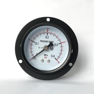 Wall Mount Manometer 4 Bar Utility Pressure Gauge 2.5 Dial Brass Back Connection