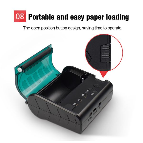 Portable Mini Receipt Printer 3 Inch Mini Pocket Thermal Printer POS
