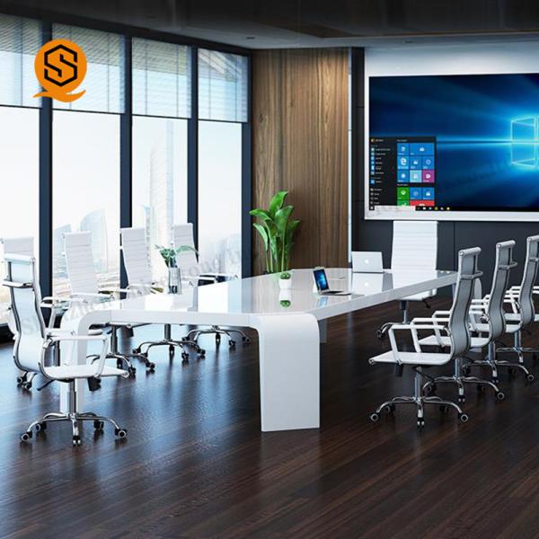 Quality Artificial Stone Solid Surface Conference Table With Seamless Joint for sale