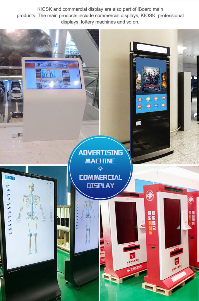 Customizable 43inch Floor Standing Design Touch Screen Kiosk For Supermarket LCD Advertising Display Stand Digital Signage Kiosk